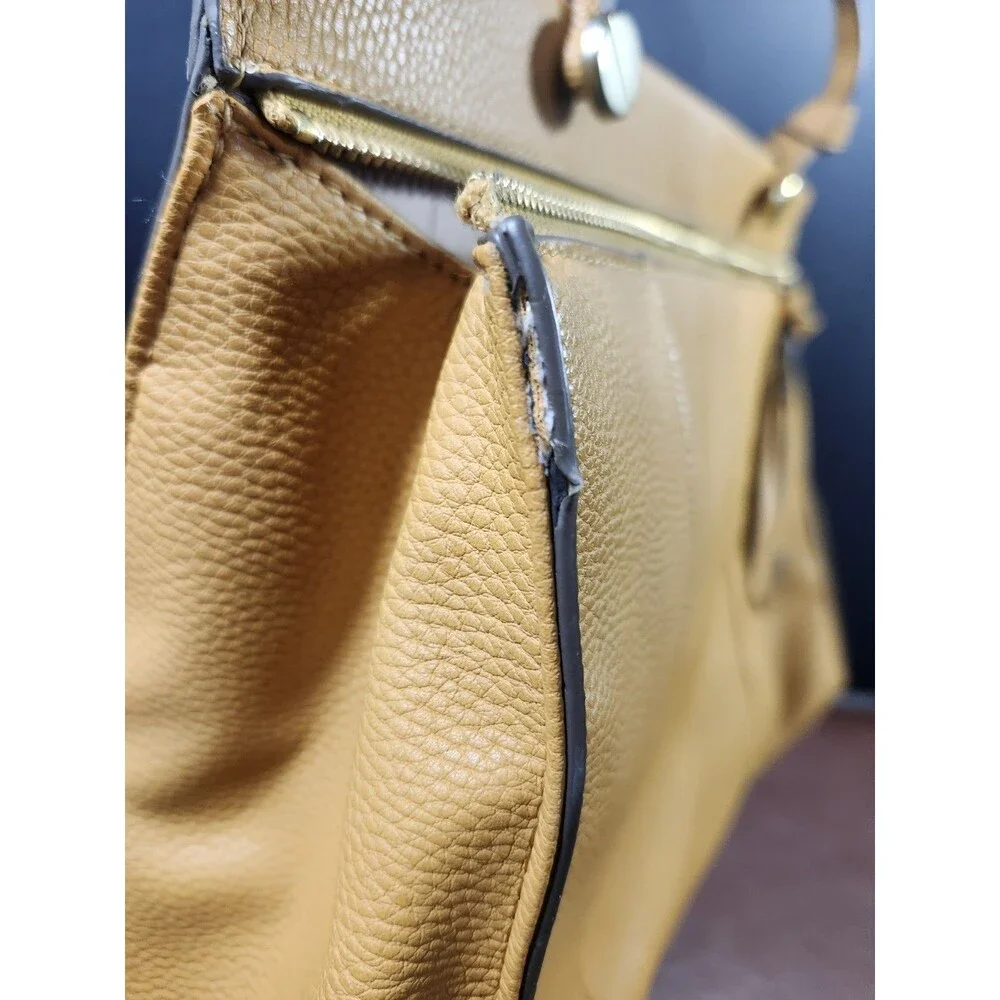 mustard yellow Foley + Corinna Dione leather satchel